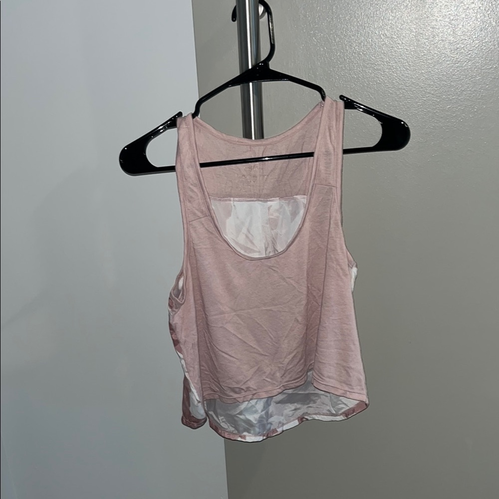 American Eagle Outfitters Pink Sleeveless Crop Tank Top